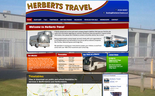 Herberts Travel - Website designed by Walk in Webshop
